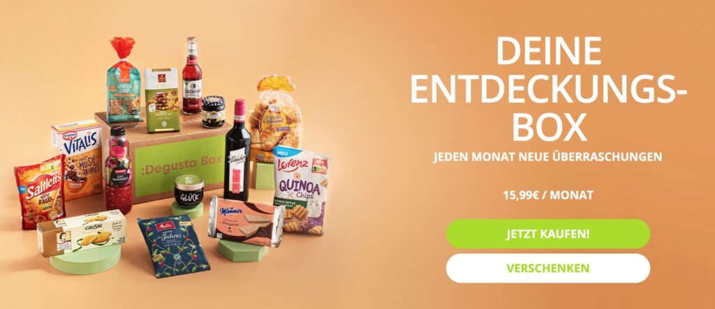Degustabox Webseite 